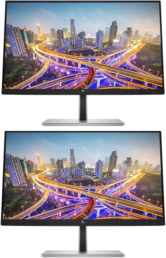 HP EliteDisplay E27q G5 27 inch Quad HD 2560 x 1440 Bundle with LED-Backlit LCD IPS Monitor 2-Pack