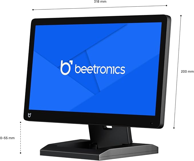 Beetronics 13 Inch Touchscreen Monitor | Full HD 1080p | 13TS7 – Industrial-Grade Professional Grade Multi Touch Display for PC Mac Linux – HDMI DisplayPort USB-C VGA Inputs