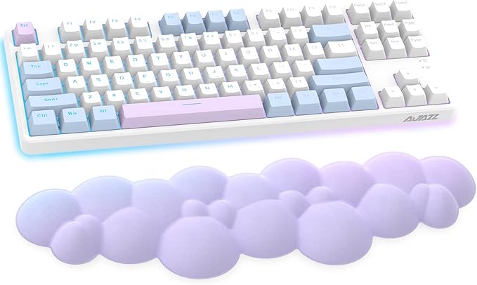 Gaming Keyboard Wrist Rest PadMemory Foam Palm Rest Ergonomic Hand RestWrist for Computer KeyboardLaptopMacLightweight Easy Typing Pain Relief-Purple