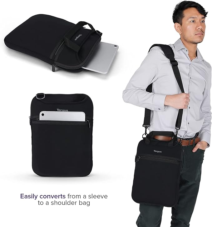 Targus 4-Port USB 2.0 Hub and Targus Vertical Slipcase Messenger Bag Travel Laptop Bag with Hideaway Handles