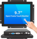 9.7 Inch Open Frame Touch Monitor PCAP 10-Point Touch Industrial Touchscreen Monitor with HDMI/VGA/DVI Interface Active Matrix TFT LCDLED Backlight with VESA Mount