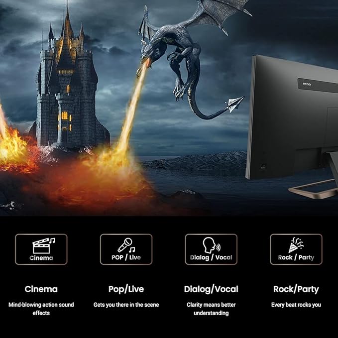 BenQ EW3280U 32 inch 4K Monitor | IPS | Multi Media with HDMI connectivity HDR Eye-Care Integrated Speakers and Custom Audio Modes