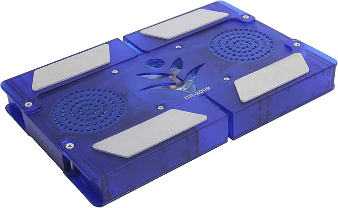 DR 2009 Laptop Pad Foldable Notebook Computer Cooler with 2 LED Fans Thin Emitting Base for 12 17 Inch Lap USB ed Portable