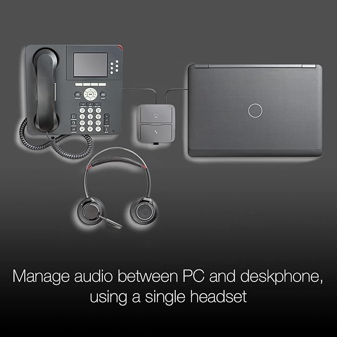 Poly MDA 220 USB Hub for Deskphone PC Mac USB-A for Poly Headsets Built for Communications Compatible with Zoom Teams Avaya Cloud Cisco Webex RingCentral and UC GTW Microfiber Included