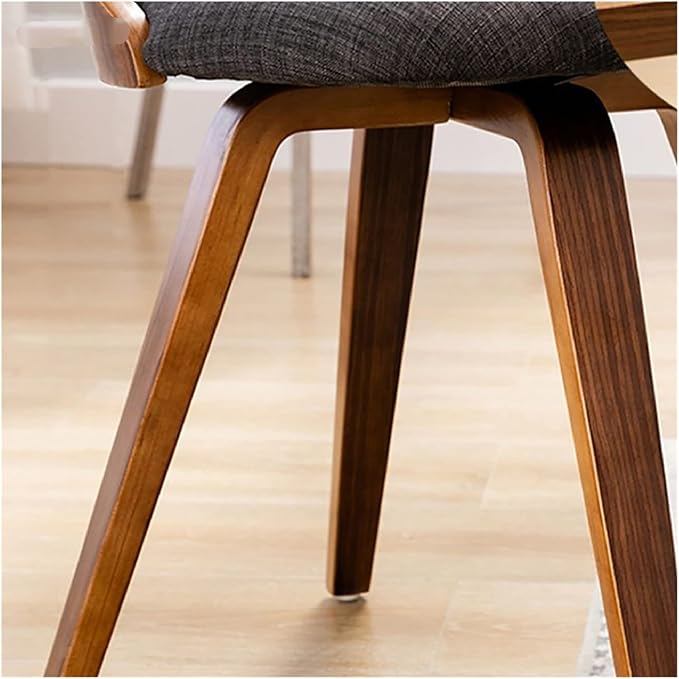 Adjustable Office Computer Chair with Armrest Solid Wood Dining Chair Computer Study Cffice Chair Restaurant Dining Chair(Walnut Grey)