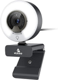 NexiGo N960E 1080P 60FPS Webcam with Light Software Included Fast AutoFocus Built-in Privacy Cover USB Web Camera Dual Stereo Microphone for Zoom Meeting Skype Teams Twitch