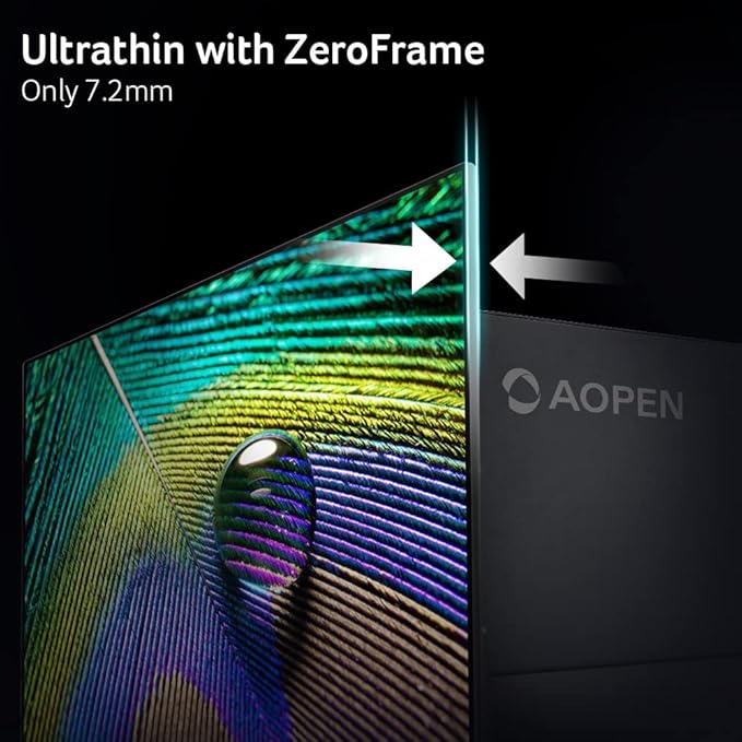 AOPEN by Acer 32SA2Q Abi 31.5 FHD 1920 x 1080 Zero-Frame IPS Gaming Office Monitor | AMD FreeSync Technology | Ultra-Thin Stylish Design | 75Hz | HDR 10 | 1ms TVR | Tilt | HDMI &amp VGA Ports