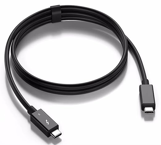 3FT Thunderbolt 5 USB C / USB4 Compatible with MacBook iPad iPhone 15 16 Lenovo HP Samsung Dell PC Laptop Super-Fast Charging Video Display Monitor Docking Station Hub Data Transfer