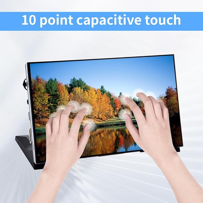 GeeekPi 7 Inch Capacitive Touchscreen for Raspberry Pi 1024x600 IPS LCD Display with Dual-Speaker HDMI Portable Monitor for Raspberry Pi 5/Pi 4B/3B+/3B/B+/Zero/400 Win11/10/8/7 Free-Driver