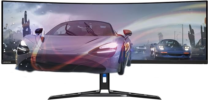 Lenovo Legion R45w-30 Gaming Monitor 44.5” 32:9 Curved DualQHD Resolution 170Hz Refresh 1ms MPRT AMD FreeSync Premium Pro HDR400 KVM USB-C RJ45 Lift/Tilt/Swivel Stand 450 nits Black