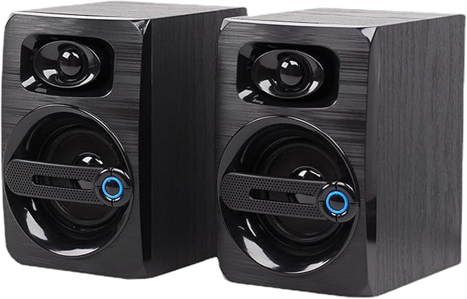 Mini Desktop Speaker for PC 2.0 Wired Compact PC Stereo Speakers 3.5mm Aux Portable Gaming Multimedia Speaker for Phone Laptop Desktop Tablet A