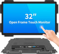 32 Inch Open Frame Touch Monitor PCAP 10-Point Touch Industrial Touchscreen Monitor with HDMI/VGA/DVI Interface Active Matrix TFT LCDLED Backlight with VESA Mount