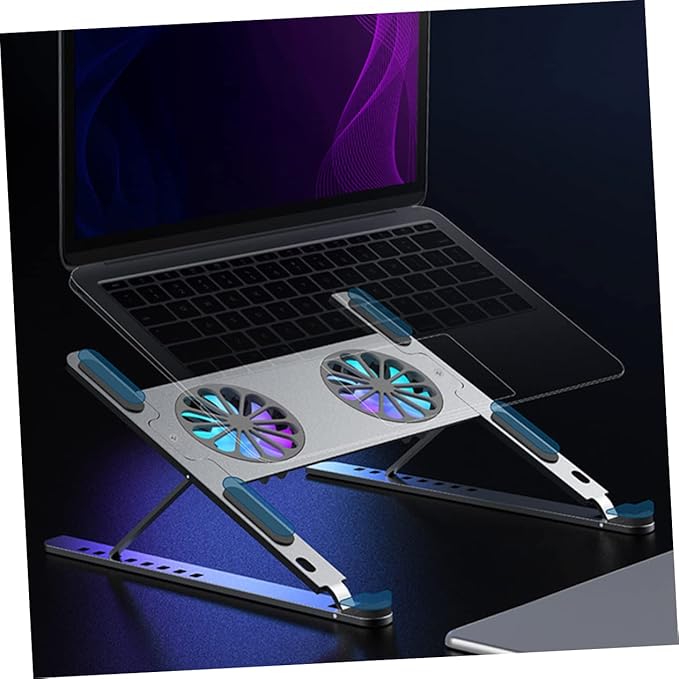 NUOBESTY Laptop Cooler Cooling Pad Led Fan Quiet Design Laptop Stand Gaming Aluminum Cooler