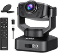 Zoom Certified NexiGo N990 (Gen 2) 4K PTZ Webcam Video Conference Camera System with 5X Digital Zoom Sony_Starvis Sensor Position Preset Dual Stereo Mics 3.5mm Audio Jacks for External Mics