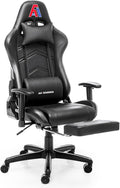 AA Products Gaming Chair Ergonomic High Back Computer Racing Chair Adjustable Office Chair with Footrest Lumbar Support Swivel Chair - Black