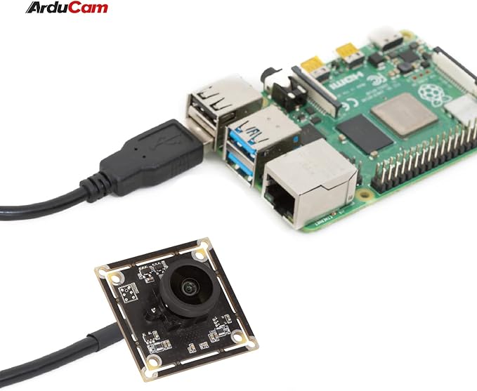 Arducam 12MP USB Camera Module 4K@15fps Lightburn Camera with M12 Manual Focus Lens for Raspberry Pi Windows and Mac OS