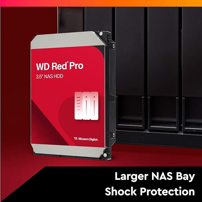 Western Digital 14TB WD Red Pro NAS Internal Hard Drive HDD - 7200 RPM SATA 6 Gb/s CMR 512 MB Cache 3.5 - WD141KFGX