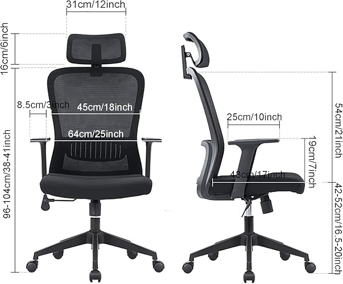 Office Chair Gaming Chair Computer Chair Reclining Office Chair with WheelsErgonomic Office Chair Back Support Mesh High Back Desk ChairSwivel Gaming Chair Comfy Executive Computer Chair f