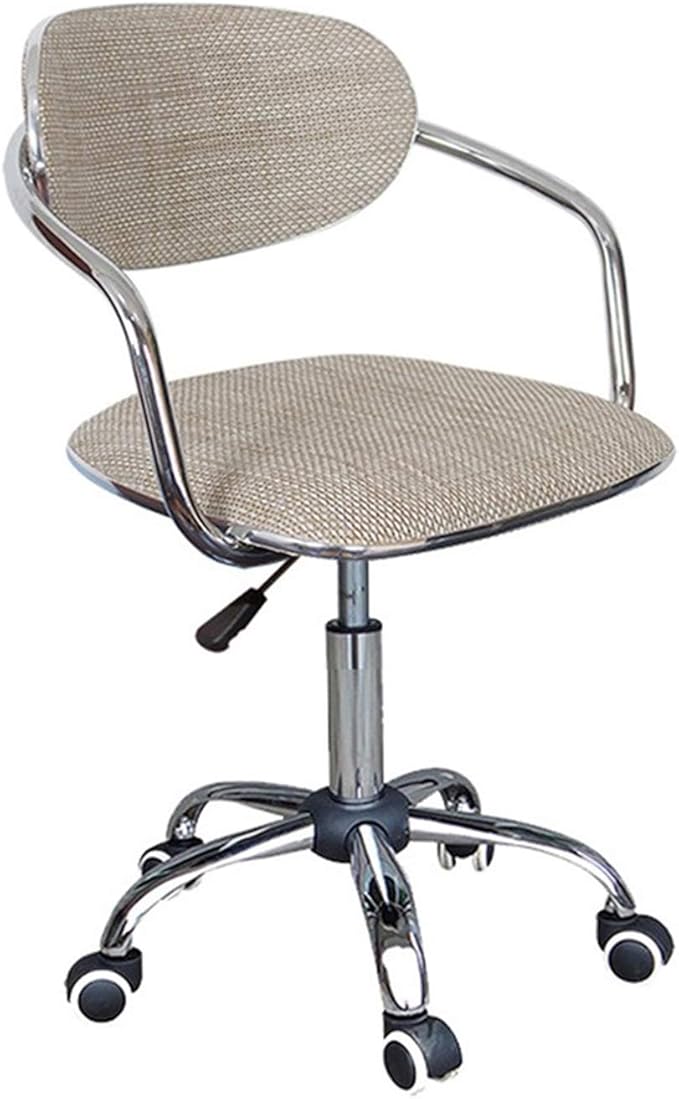 Bank Hospital Metal Chairs Dining Living Room Chair with Rolling Wheels Gaming Club Bar Chair Height Adjustable 42 * 45 * 42-54CM(Color:#4)
