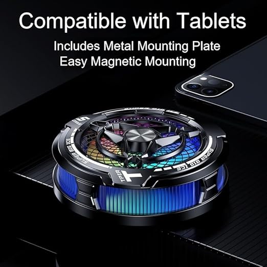 FS12 38W Semiconductor Tablet Cooler Large Area Powerful Cooling Magnetic RGB Cooler Radiator for Pad/Gaming