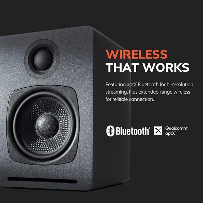Audioengine A1 60W Bluetooth Computer Speakers with Subwoofer White S8