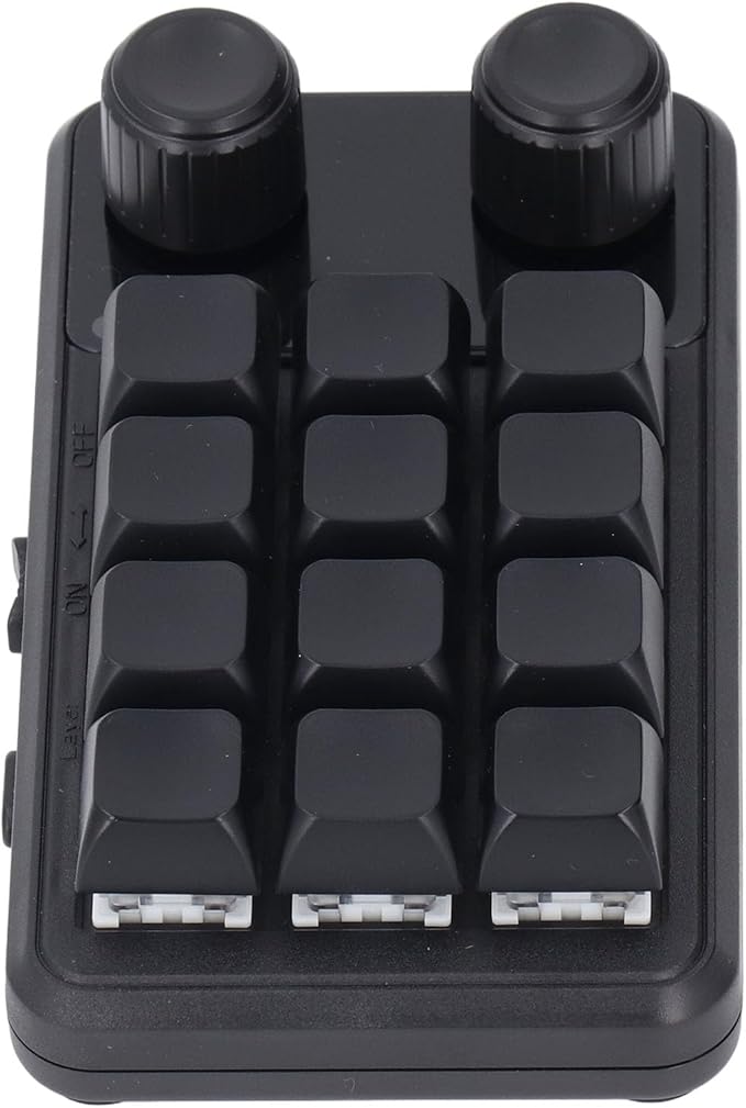12 Keys Keyboard with Blue Switch and RGB Light Mini One Handed Mechanical Keyboard for Gaming Office