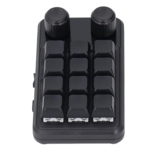Hyuduo Mechanical Keyboard Blue Switch RGB Light 2.4G Customizable Programmable Macro 12 Keys Keyboard for Gaming