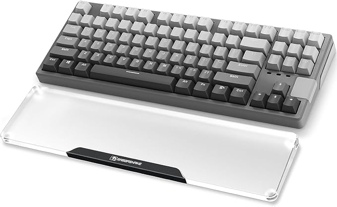 SELORSS Acrylic Keyboard Wrist Rest Pro- TENKEYLESS 80% Keyboard- Mechanical Keyboards Ergonomic Palm Rest for Computer KeyboardAnti-Slip BaseWrist Pad for LaptopOffice &amp Home-Easy TypingBlack