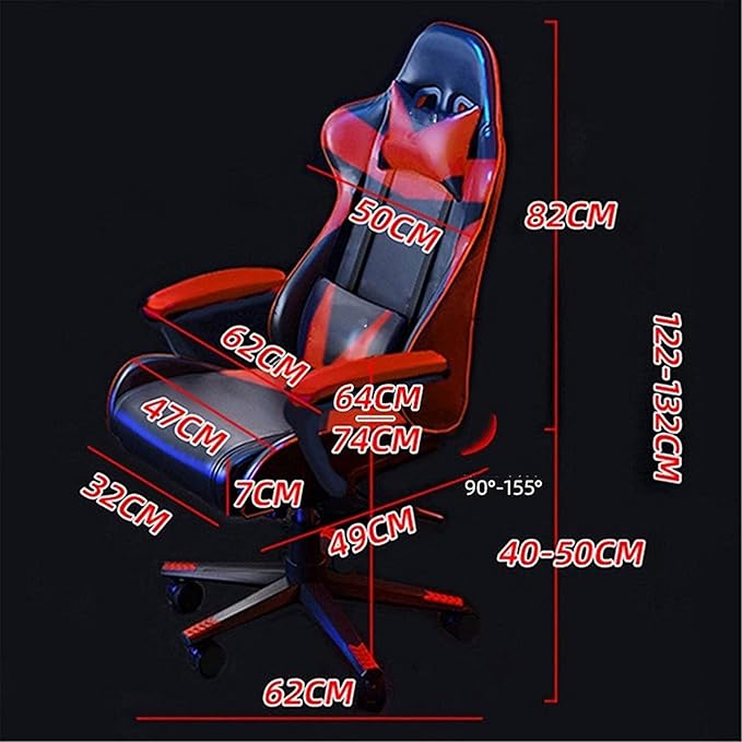 Office Chair Gaming Chair Computer Chair Gaming Chair Office Chair Home Chair Reclining Internet Cafe Back Chair PC Computer Swivel Chair Chair (Color : Black Size : One Size) Needed