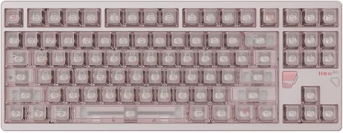 ATK x QK Hex80 HE Magnetic Gaming Keyboard 80% TKL CNC Aluminum Hall-Effect Ti Switches 8 kHz Polling Rapid Trigger RGB Backlight (Baby Pink)