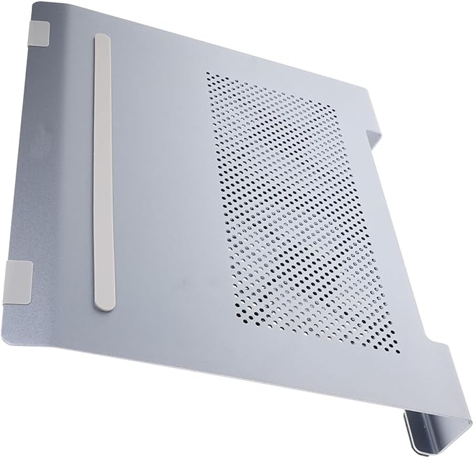 NUOBESTY Aluminum Laptop Cooling Pad Stand with USB Fan for Notebooks Up to Mesh Elevated Cooler Rack for Improved Posture and Heat Dissipation