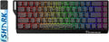 GK GAMAKAY x NaughShark NS68 Hall Effect Rapid Trigger Wireless Gaming Keyboard Bluetooth/USB-C/2.4GHz 8KHz Polling Rate 0.01mm RTOutemu Peach Crystal Magnetic Switch Keyboard (Black-Side Printed)
