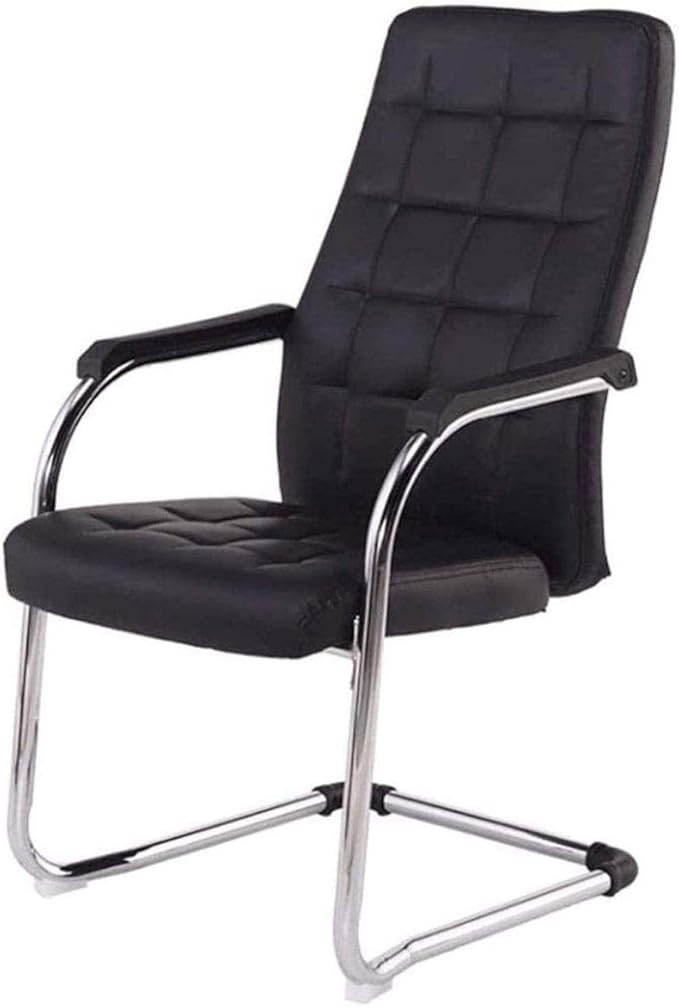 Office Chair Gaming Chair Computer Chair Leisure Meeting Computer Chair Home Office Chair Ergonomic Chair Comfortable Bow Leather Chair Staff Chair (Color : Svart)