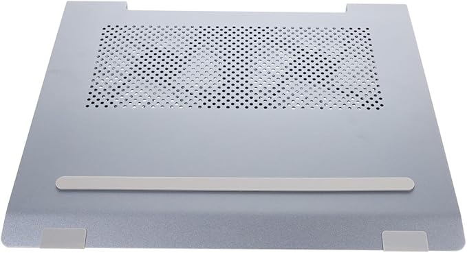 Aluminum Alloy Laptop Cooling Pad Stand with LED Fan Ventilated Notebook Cooler for Laptops to 17.3 Inch Quiet Gaming and Office Use Gray Riser