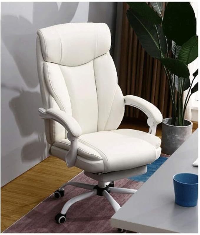 YYDS Chair Cotton Linen Gaming Chair High-Back Executive Ergonomic Swivel Chair for Home and Office Computer Chair Esports Chair Ergonomically (Color : Grey Size : with footrest)