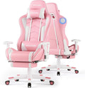 GTPLAYER Gaming ChairGamer Chair with Bluetooth and Adjustable BackrestSeat Height Adjustable Computer Chairs with 3D ArmrestsVideo Game Chair with Footrest Speakers (Pink)