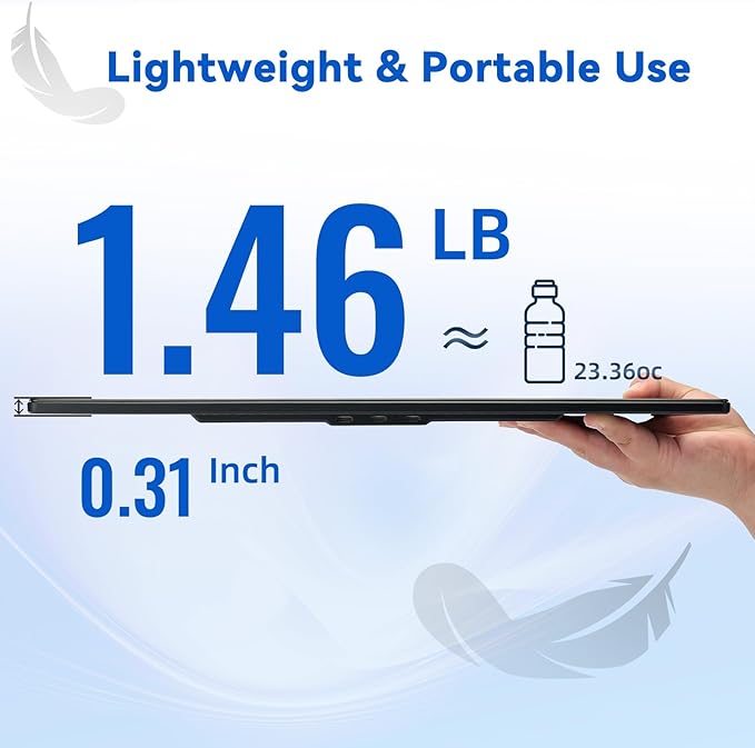 Portable Monitor for Laptops - Dual 16 IPS FHD 1200P Extended Dual Monitor for Laptop Compatible with Windows Mac Travel Work