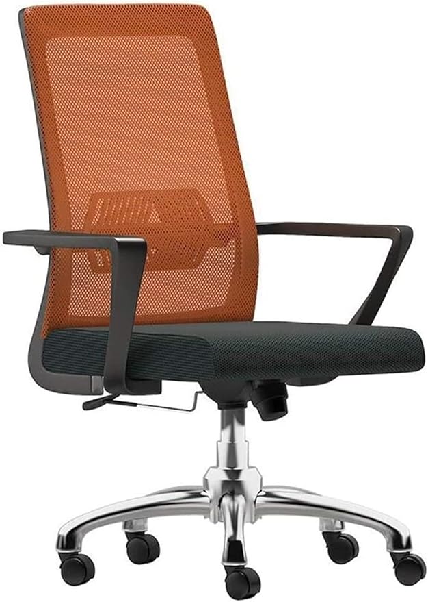 Office Chair Ergonomic Computer Desk and Chair Office Chair High Back Mesh Gaming Chair Lift Swivel Chair Work Chair Game Chair Chair (Color : Orange) Needed