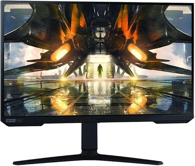 SAMSUNG 27 Odyssey G55A QHD 165Hz 1ms FreeSync Curved Gaming Monitor with HDR 10 Futuristic Design for Any Desktop (LS27AG550ENXZA)
