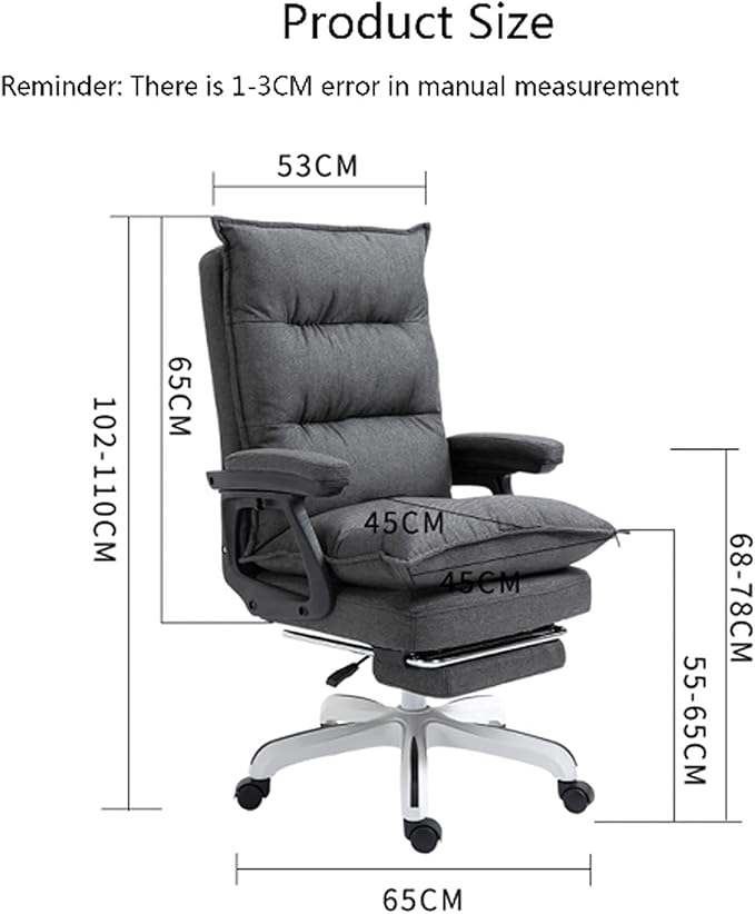 Office Chair Desk Chair Computer Chair Computer Chairs for Adults Comfortable ?Reclining Gaming Chair Home Office Chair Light Grey Fabric Desk Chairs with Armrest Executive Rolling Swivel Task Chair