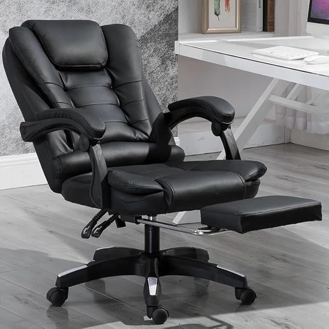 Office Chair Gaming Chair Computer Chair Gaming Chair Lying Massage Lifting Rotatable Armchair Footrest Office Adjustable Swivel Leather Executive Massage Chair