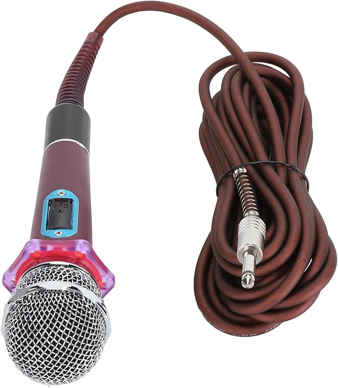 Microphone Handheld Mic Dynamic Moving Coil Cardioid Microphone for Singing 3 Pin XLR Interface Compatible for Power Amplifiers Mixers Effects Processors (P ink)