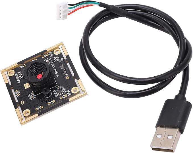 USB Camera Module 1MP 720P 60 Degree View 30FPS Frame Rate Black - QR Code Scanning Face Recognition USB Plug and Play