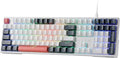 Redragon K668 RGB Gaming Keyboard 108 Keys Wired Mechanical Keyboard w/Extra 4 Hotkeys Sound Absorbing Foams Upgraded Hot-swappable Socket Mixed Color Keycaps x 2 Sets Red Switch