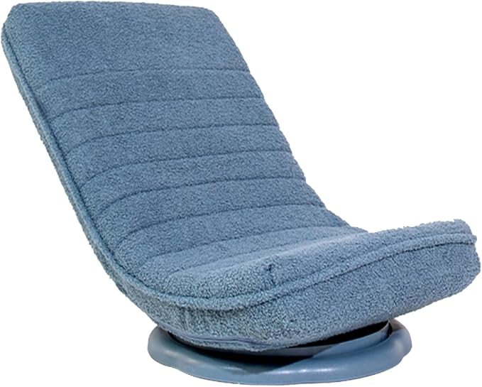 Floor Chairs for Adults with Back Support Adjustable in 3 Levels No Assembly Required Floor Gaming Chair The Bottom Can Rotate 360 Degrees for Home Apartment(Blue54 * 46 * 10CM)