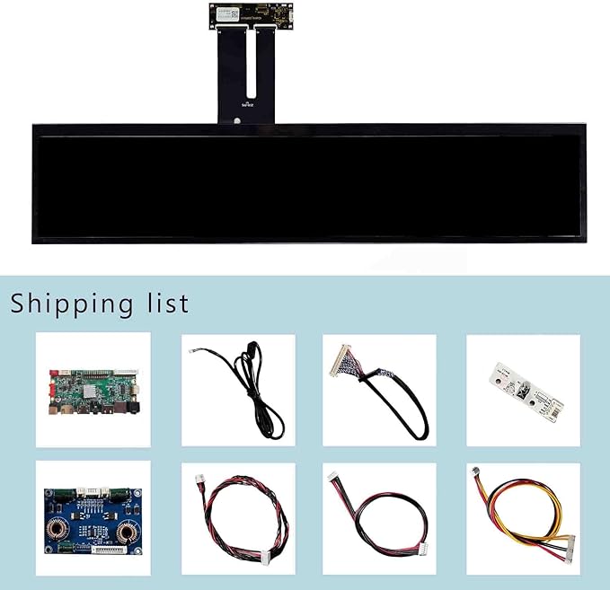24 inch 1920x360 DV240FBM-NB0 IPS Capacitive Touch Sensor Panel Stretched Bar LCD Screen and USB SD Card Board