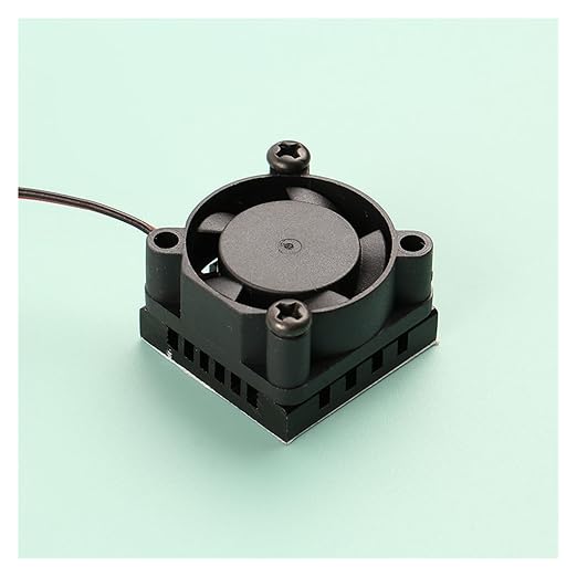 10 PCS 25x25mm 25 * 50mm Radiator and 5V 12V Cooling Fan Combination Aluminum Radiator Small Cooler(Color:50x25mm Radiator)