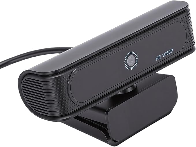 1080P FHD Facial Recognition Webcam 120 Wide Angle Lens with Built in Mic Auto Light Correction Fixed Focus Plug and Play USB Webcam