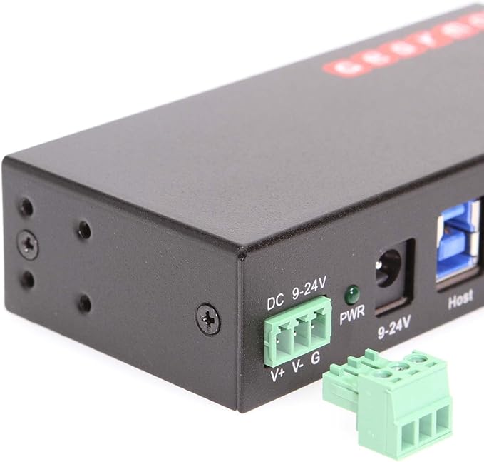 Gearmo 4-Port USB 3.2 Gen 1 Industrial Metal Hub w/15KV ESD Protection