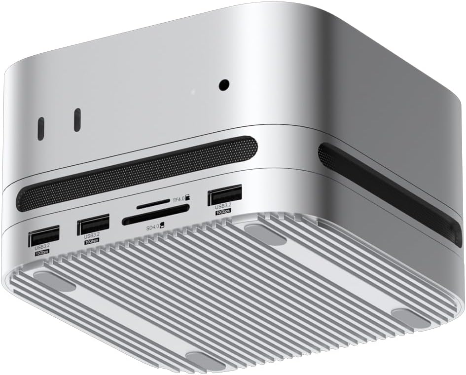 Hagibis Mac mini M4 Hub with 40Gbps M.2 SSD Enclosure &amp Dustproof Stand Dual USB-C Docking Station with NVMe SSD Case SD4.0 Micro SD 4.0 10Gbps USB3.2 for Mac mini M4 Pro (MC650)